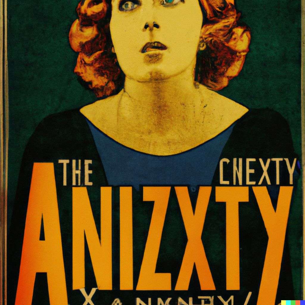 a representation of anxiety, movie poster from the '20s